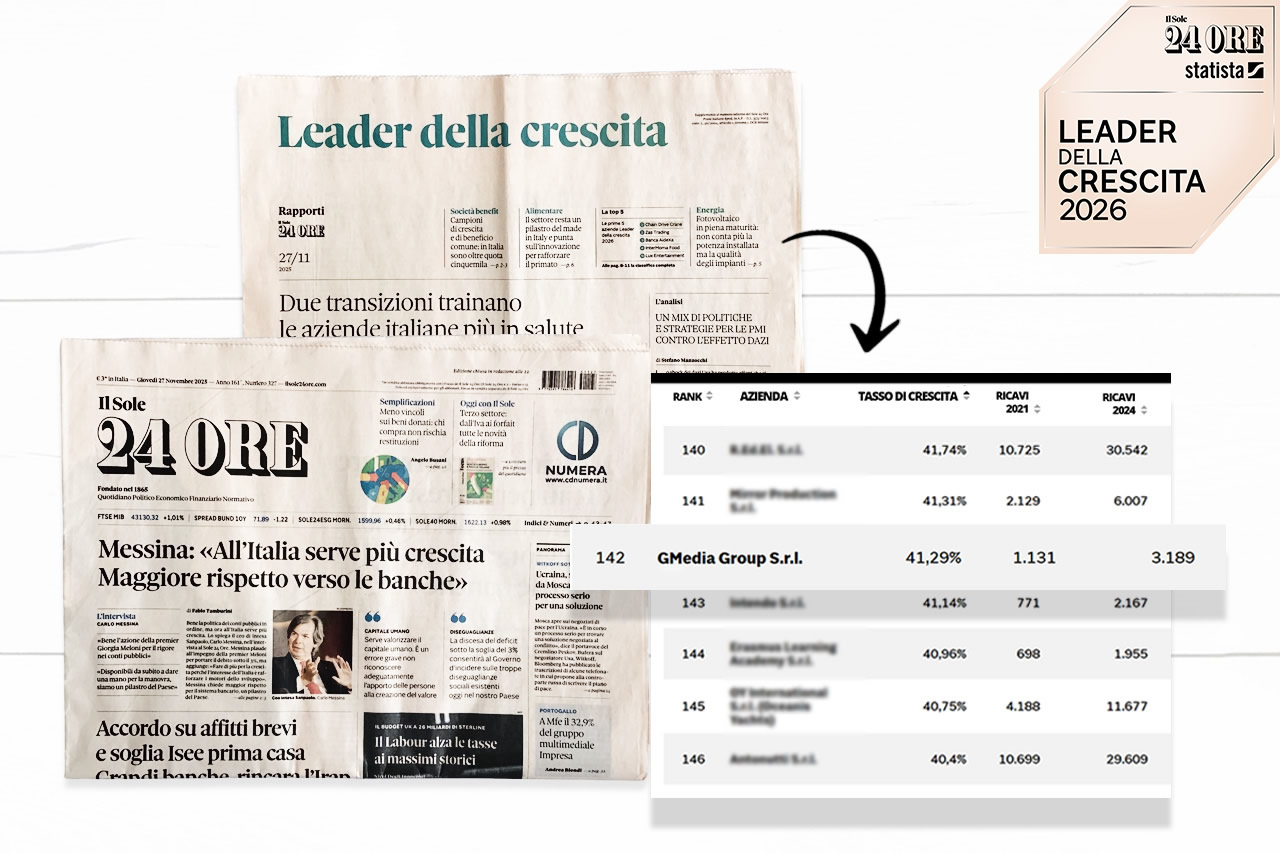 Leader della Crescita 2026 - GMedia Group