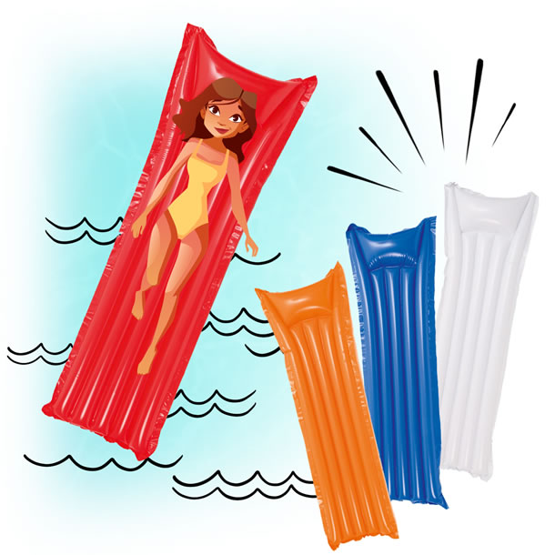 Rilassati e fatti trasportare dal mare con PUMPER, il materassino da spiaggia gonfiabile, materiale PVC. Disponibile in diversi colori.⁠