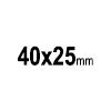 PIN RECTANGLE 40 - spilla rettangolare, 40x25mm | GL050103A