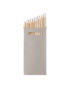ASHEVILLE - Set 12 matite in legno lunghe colorate