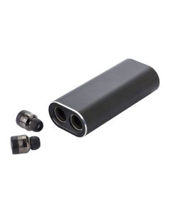 LETITIA - Power bank con auricolari wireless, in alluminio 