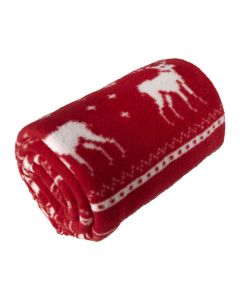 JANE - Coperta in pile a tema natalizio con renne design 
