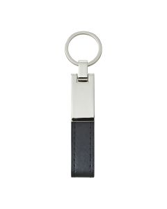 KEON - Portachiavi in acciaio con anello in PU 