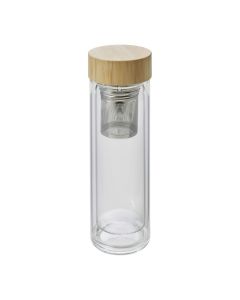 VICENTE - Thermos in vetro a doppia parete, capacità 420 ml 