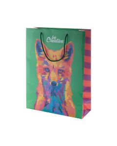 CREASHOP L - borsa shopper in carta con manico in polipropilene