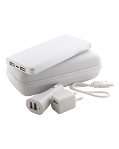 ATAZZI - usb power bank con caricabatterie per auto e ac