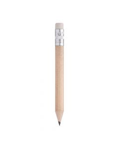 MINIATURE - mini matita in legno naturale con gomma