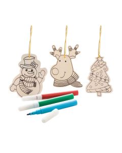 ANDOYA - ornamenti da colorare per l'albero di natale, 3pz