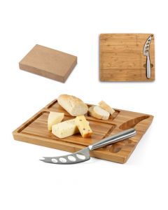 MALVIA - Tagliere per formaggi in bambù con coltello
