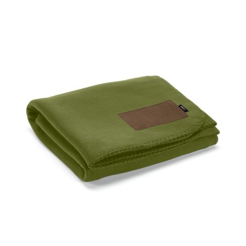 POLLOCK - Coperta in rPET 180gsm. Patch personalizzabile