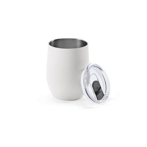 TIGRIS - Tazza da viaggio 320ml in rSS. Doppia parete con coperchio