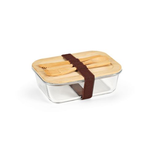 VAN GOGH 1000 - Box pranzo Van Gogh 1090ml in vetro borosilicato e bambù