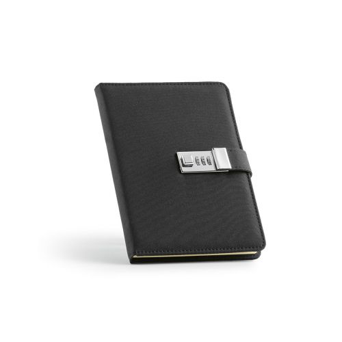 MELVILLE - Notebook A5 rPET. Chiusura metallica, 192 pagine
