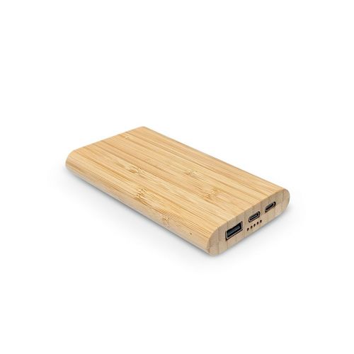 PYTHAGORAS - Powerbank in bambù capacità di 10.000 mAh. 15W