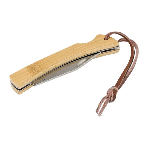 BECKETT - Coltello pieghevole in acciaio inox e bambù 