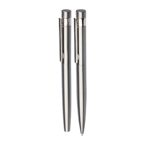 ROLLERBALL - Set scrittura in acciaio inox riciclato composto da penna a sfera e rollerball