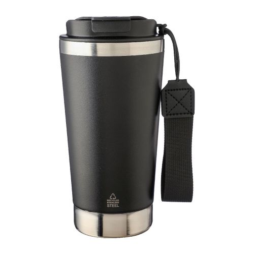 KAYLA - Tazza termica in acciaio inox riciclato a doppia parete capacità 500 ml 