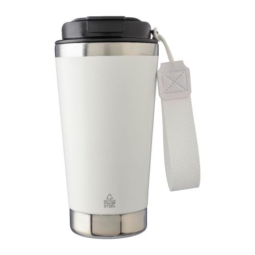 KAYLA - Tazza termica in acciaio inox riciclato a doppia parete capacità 500 ml 