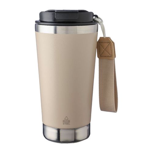 KAYLA - Tazza termica in acciaio inox riciclato a doppia parete capacità 500 ml 