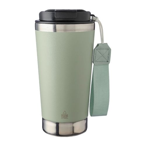 KAYLA - Tazza termica in acciaio inox riciclato a doppia parete capacità 500 ml 