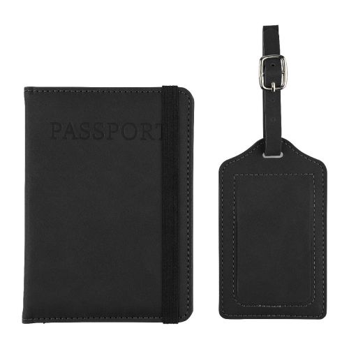 ZANI - Porta passaporto ed etichetta bagagli in PU riciclato 