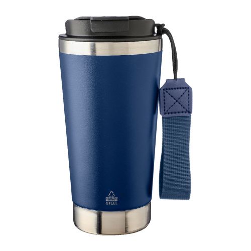 KAYLA - Tazza termica in acciaio inox riciclato a doppia parete capacità 500 ml 