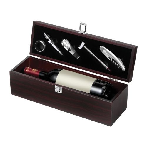 NIKITA - Set vino, 5 accessori, in acciaio inox 