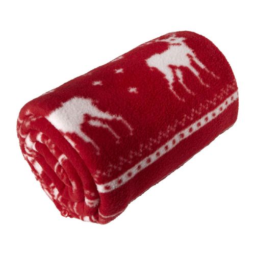 JANE - Coperta in pile a tema natalizio con renne design 
