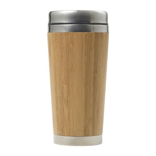 SABINE - Tazza termica in bamboo a doppia parete, capacità 400 ml 