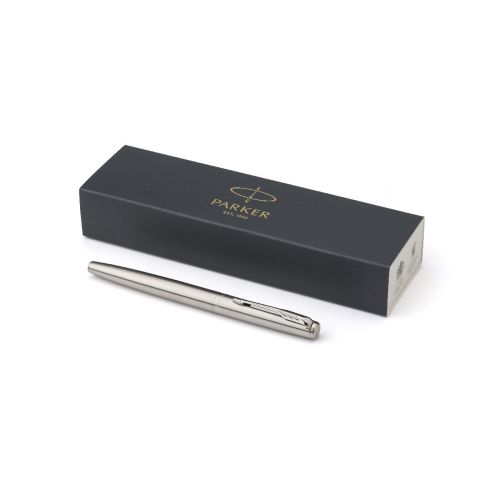 MCALESTER - Parker, penna a sfera Jotter Core in acciaio inossidabile con cappuccio