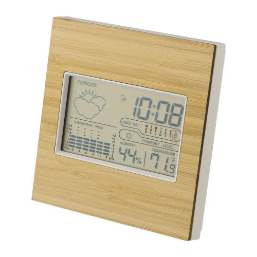 LIA - Stazione meteorologica in bamboo, ABS e vetro 