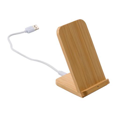CLAUDIE - Supporto per smartphone in bamboo ricaricabile 