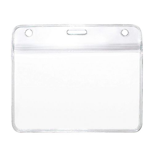 BADGE OS - bustine porta badge orizzontali in PVC