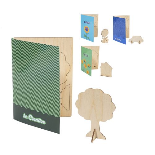 SENDCRAFT - Cartolina puzzle personalizzata, albero
