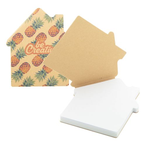 CREASTICK HOUSE ECO - Blocco appunti personalizzabile con fogli adesivi