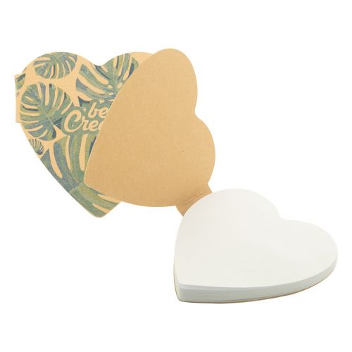 CREASTICK HEART ECO - Blocco appunti personalizzabile con fogli adesivi