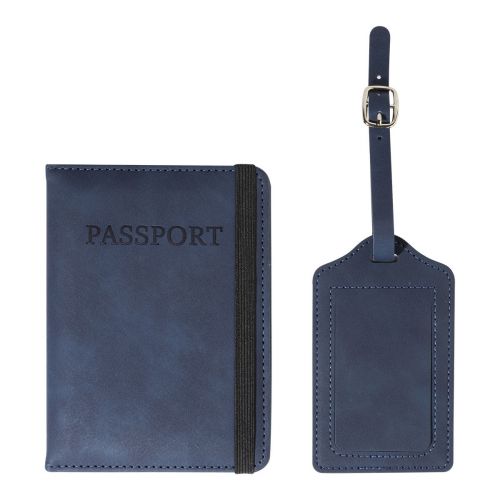 TWINPASS - Set porta passaporto e etichetta bagaglio in rpu