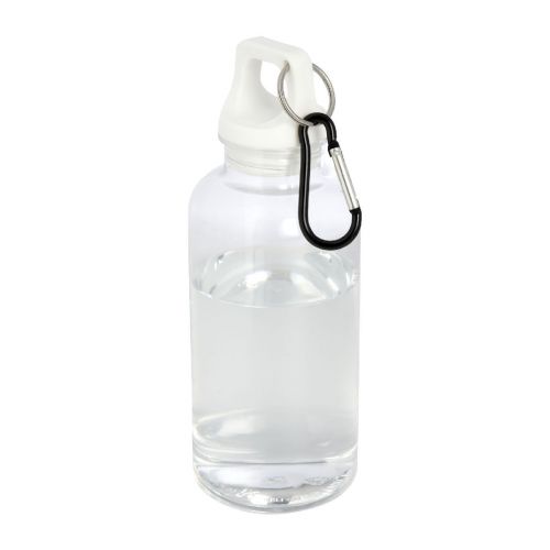 OREGON - Borraccia in plastica riciclata certificata RCS da 400 ml con moschettone 