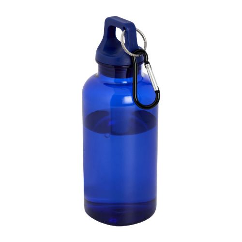 OREGON - Borraccia in plastica riciclata certificata RCS da 400 ml con moschettone 