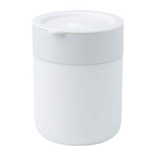 JAVA - Bicchiere in ceramica con involucro in silicone e coperchio in plastica da 330 ml 