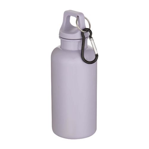 OREGON - Borraccia in plastica riciclata RCS in tinta unita da 400 ml con moschettone 