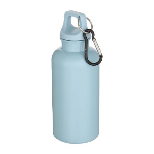 OREGON - Borraccia in plastica riciclata RCS in tinta unita da 400 ml con moschettone 