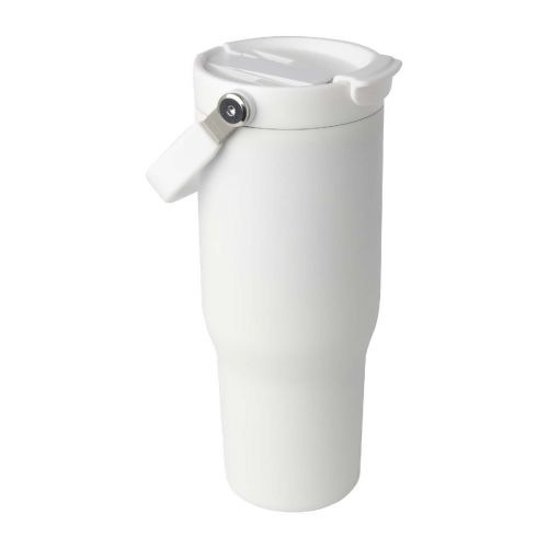 STEELCUP 900 - Bicchiere termico da 900 ml in acciaio inossidabile riciclato certificato RCS con sottovuoto in rame e coperchio a doppia fun