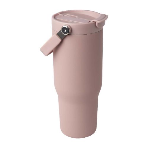 STEELCUP 900 - Bicchiere termico da 900 ml in acciaio inossidabile riciclato certificato RCS con sottovuoto in rame e coperchio a doppia fun