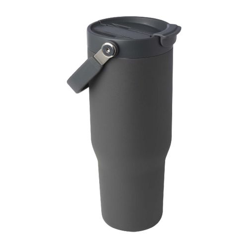 STEELCUP 900 - Bicchiere termico da 900 ml in acciaio inossidabile riciclato certificato RCS con sottovuoto in rame e coperchio a doppia fun