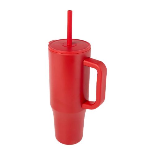 BRADY - Bicchiere termico da 900 ml certificato RCS con cannuccia in silicone 