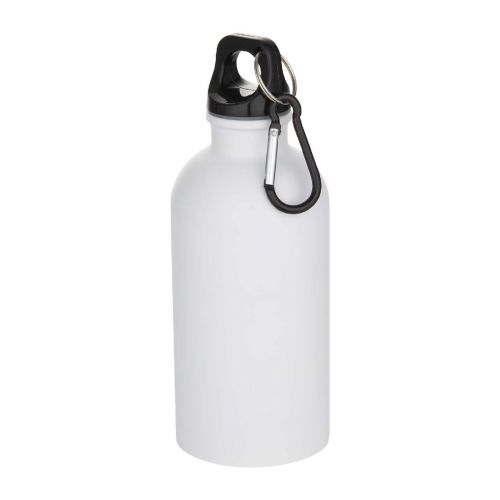 BOUNCE - Borraccia da 400 ml in acciaio inossidabile certificato RCS a parete singola con moschettone Oregon