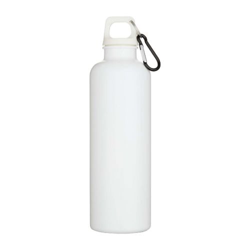 OREGON - Borraccia in plastica riciclata RCS in tinta unita con moschettone da 750 ml