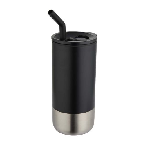 GRAYSON - Bicchiere termico in materiale certificato RCS con cannuccia da 480 ml