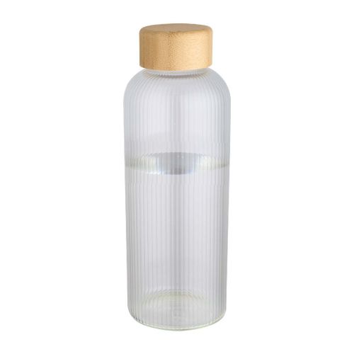 MIRAGE - Borraccia a parete singola in vetro borosilicato con coperchio in bambù da 650 ml 